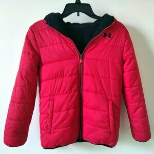 Under Armour Boys UA Reversable Hooded Pronto Puffer Jacket (Boys Medium)
